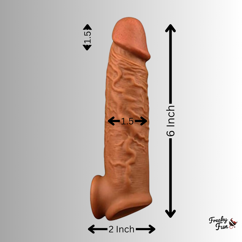 6 Inch realistic penis sleeve