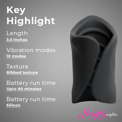 Beat Stroker: Powerful Vibrating Ribbed Male Masturbator with USB Charging