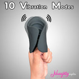 Beat Stroker: Powerful Vibrating Ribbed Male Masturbator with USB Charging